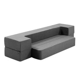 Giselle Bedding Portable Sofa Bed Folding Mattress Lounger Chair Ottoman Grey.